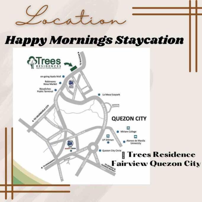Bahay bakasyunan Happy Mornings Staycation At Trees Residences Qc Manila